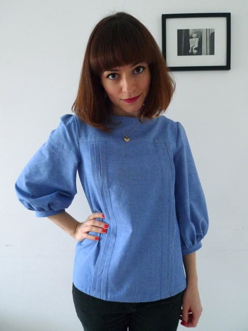 The Mathilde Blouse in Chambray